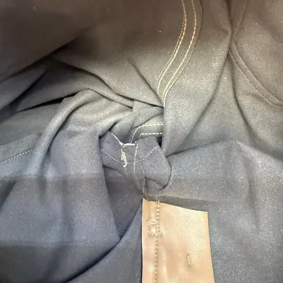 7 For All Mankind Pants Women's XS Tan Faux Leather Preppy Business Casual NWT - Picture 9 of 15